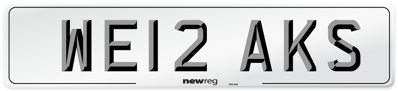 WE12 AKS Number Plate from New Reg